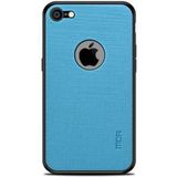 MOFI Bright Shield Stoffen Hybride Hoesje Apple iPhone 8 Blauw