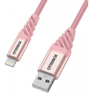 OtterBox Premium MFi USB-A naar Lightning Kabel 3A 1 Meter Roze