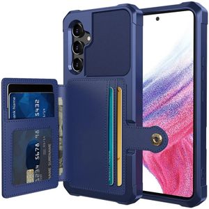 Samsung Galaxy A54 3 in 1 Back Cover Portemonnee Hoesje Donkerblauw