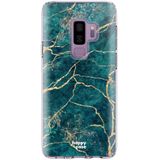 HappyCase Samsung Galaxy S9 Plus Flexibel TPU Hoesje Aqua Marmer Print