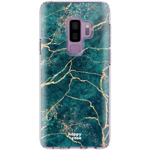 HappyCase Samsung Galaxy S9 Plus Flexibel TPU Hoesje Aqua Marmer Print