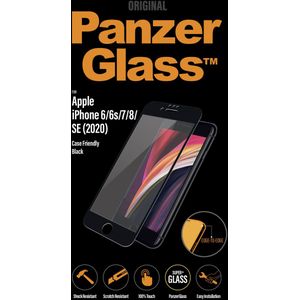 PanzerGlass iPhone SE 2020 / 2022 Case Friendly Screenprotector Zwart
