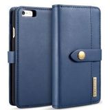 Apple iPhone 6s Echt Leren 2-in-1 Bookcase en Back Cover Hoesje Blauw
