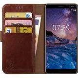 Rosso Element Nokia 7 Plus Hoesje Book Cover Bruin