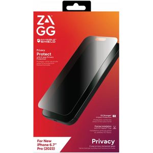 ZAGG InvisibleShield Glass Elite iPhone 15 Pro Max Privacy Glass