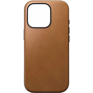 Nomad Modern Leather Apple iPhone 16 Pro Hoesje MagSafe English Tan