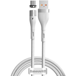 Baseus Zinc Magnetische Micro-USB 2.1A Fast Charging Data Kabel Wit