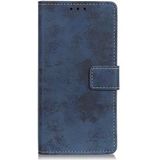 Motorola One Macro Retro Portemonnee Hoesje Blauw
