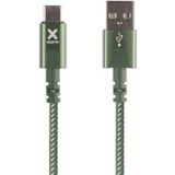 Xtorm Original 60W Gevlochten USB naar USB-C Kabel 1 Meter Groen