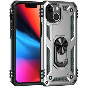 Apple iPhone 13 Mini Hoesje Hybride Kickstand Back Cover Zilver