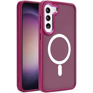 Samsung Galaxy S23 Hoesje Matte Back Cover met MagSafe Purple