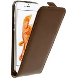 Echt Leren Verticale Apple iPhone 7 / 8 Flip Hoesje Bruin