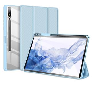 Dux Ducis Toby Samsung Tab S9  / S9 FE  Hoes Tri-Fold Book Case Blauw