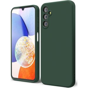 Samsung Galaxy A14 Hoesje met Camera Bescherming Dun TPU Donkergroen