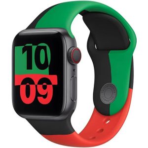 Origineel Apple Watch Bandje - 1-9/SE 38MM/40MM/41MM - Black Unity - M/L Zwart