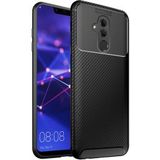Huawei Mate 20 Lite Siliconen Carbon Hoesje Zwart