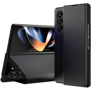 Samsung Galaxy Z Fold 5 Hoesje Kevlar Book Case Kunstleer Zwart