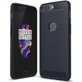 OnePlus 5 Hoesje Geborsteld TPU Blauw