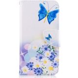 Huawei P10 Lite Portemonnee Hoesje Blauwe Vlinders