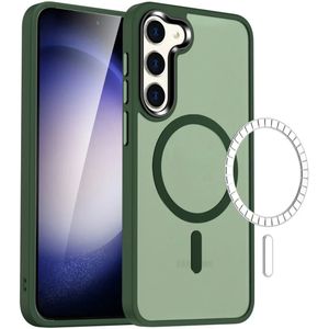 Samsung Galaxy S24 Ultra Hoesje met MagSafe Matte Midnight Green