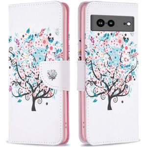 Google Pixel 7a Hoesje Portemonnee Book Case Boom Print