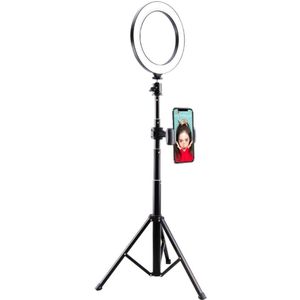 Selfie Ring Licht Tripod met Statief en Houder voor Smartphone Zwart