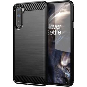 OnePlus Nord Hoesje Geborsteld TPU Flexibel Zwart