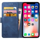 Rosso Element Apple iPhone XS / X Hoesje Book Cover Blauw