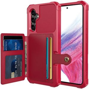 Samsung Galaxy A54 3 in 1 Back Cover Portemonnee Hoesje Rood