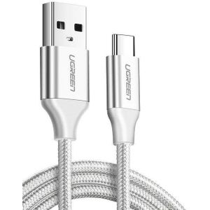 UGREEN Gevlochten USB-A naar USB-C Kabel 3A Fast Charge 2 Meter Wit