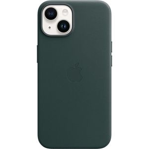 Origineel Apple iPhone 14 Hoesje MagSafe Leather Case Groen