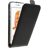 Leren Verticale Apple iPhone 7 / 8 Flip Hoesje Zwart