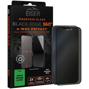 Eiger Mountain Black 360° Privacy Apple iPhone 16 Pro Screen Protector