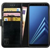 Rosso Element Samsung Galaxy A8 (2018) Hoesje Book Cover Zwart