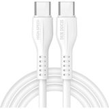 Dux Ducis 60W USB-C naar USB-C Fast Charge Oplaad Kabel 1 Meter Wit