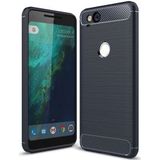 Google pixel 2 Geborsteld TPU Hoesje Blauw