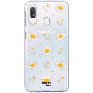 HappyCase Samsung Galaxy A40 Flexibel TPU Hoesje Bloemen Print