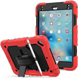 Apple iPad Mini 4/5 Hoes met Screen Protector en Handriem Rood