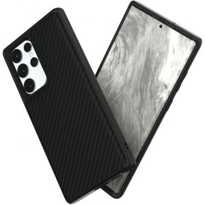 RhinoShield SolidSuit Samsung Galaxy S22 Ultra Hoesje Carbon Fiber