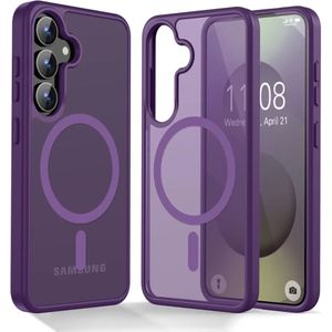 Samsung Galaxy S25 Hoesje met MagSafe / Qi2 Back Cover Matte Paars