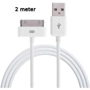 30-pins kabel 2m wit voor Apple iPhone & iPad