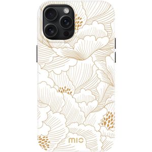 MIO MagSafe Apple iPhone 15 Pro Max Hoesje Hard Shell White Roses