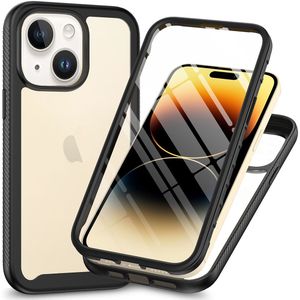 Apple iPhone 15 Plus Hoesje Full Protect 360° Cover Hybride Zwart