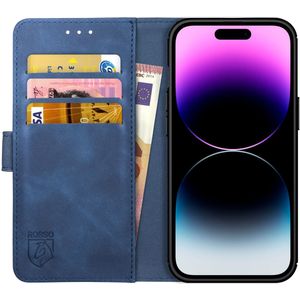 Rosso Element Apple iPhone 14 Pro Hoesje Book Cover Wallet Blauw