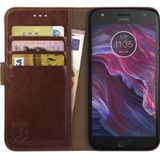 Rosso Element Motorola Moto X4 Hoesje Book Cover Bruin