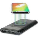 4smarts VoltHub Draadloos Laden Powerbank met Display 10.000 mAh Zwart