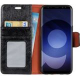 Samsung Galaxy S9 Lederen Portemonnee Hoesje Zwart
