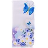Samsung Galaxy A6 Portemonnee Hoesje met Vlinder Print