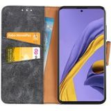 Samsung Galaxy A51 Book Case Hoesje Vintage Wallet Grijs