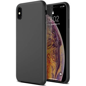 Apple iPhone XS Max Siliconen Hoesje Zwart